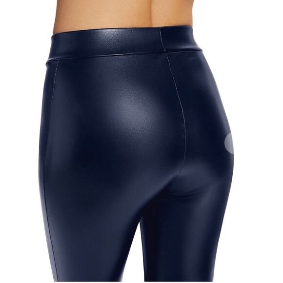 Wolford New Estella Navy Faux Leather Leggings size 36/ US 6 - Picture 9 of 12